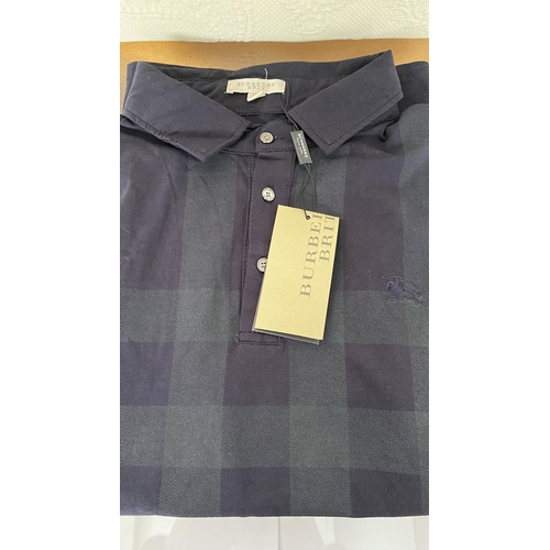 654 - Burberry Brit Navy Blue Men's Polo Shirt Size M (Unused)