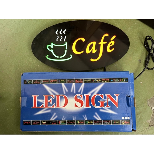 191 - Electric LED 'Cafe' Flashing Sign (Unused)