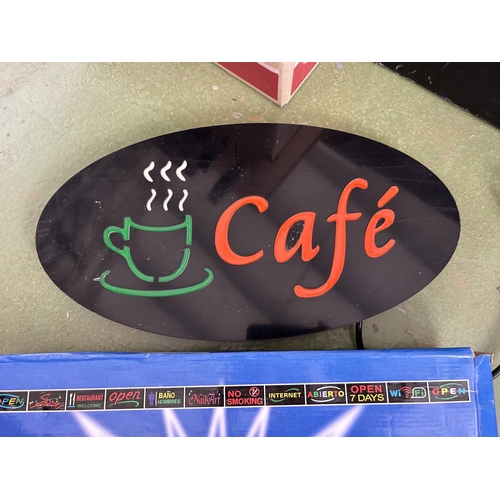 191 - Electric LED 'Cafe' Flashing Sign (Unused)