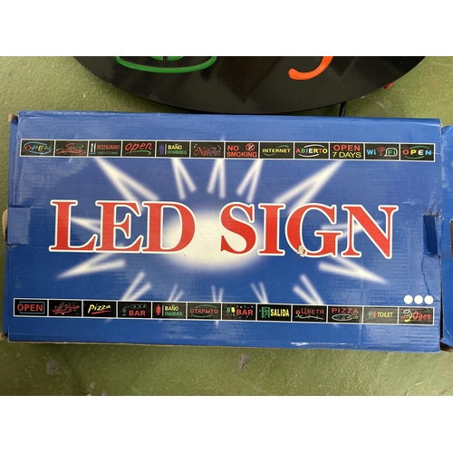 191 - Electric LED 'Cafe' Flashing Sign (Unused)