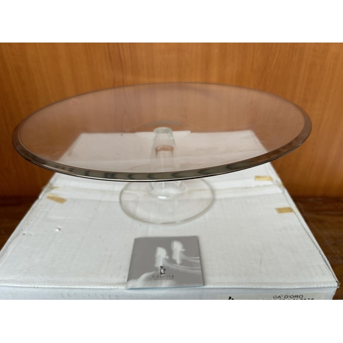 540 - Caldier Venice Italy Pedestal Fruit Bowl (Unused, in Box)