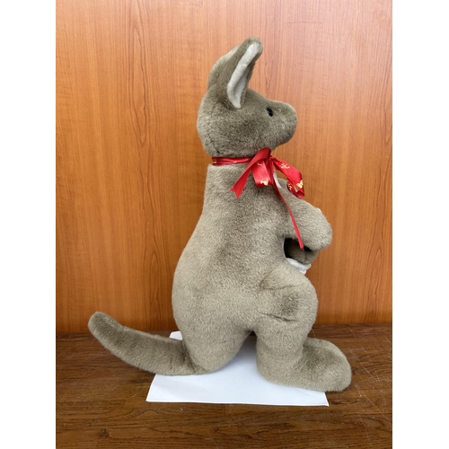 560 - Large Australia Stuffed  Kangaroo Mom and Baby Soft Toy (54cm H.)