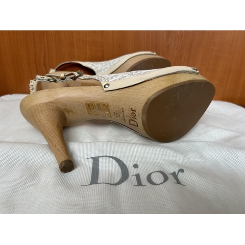 116 - Dior High Heel Ladies Summer Shoes Size 38