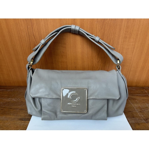 166 - Sequola Paris Ladies Grey Leather Hand/Shoulder Bag