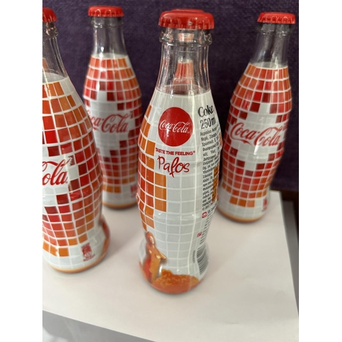 153 - x6 Coca-Cola Special Edition Bottles Pafos 2017 European Capital of Culture