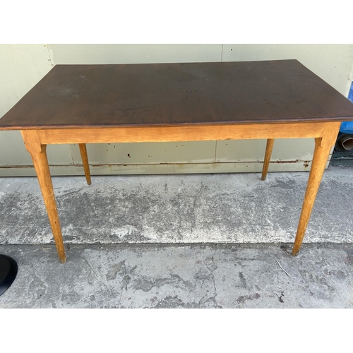 34 - Retro Wooden Cyprus Kitchen Table (123 W. x 66 D. x 78cm H.)