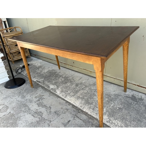 34 - Retro Wooden Cyprus Kitchen Table (123 W. x 66 D. x 78cm H.)