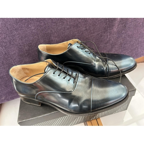 511 - Pair of Scarosso Italian Men's Black Leather Shoes Size 45