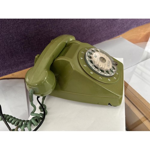 231 - Vintage 1970's Cyta Green Dial Telephone