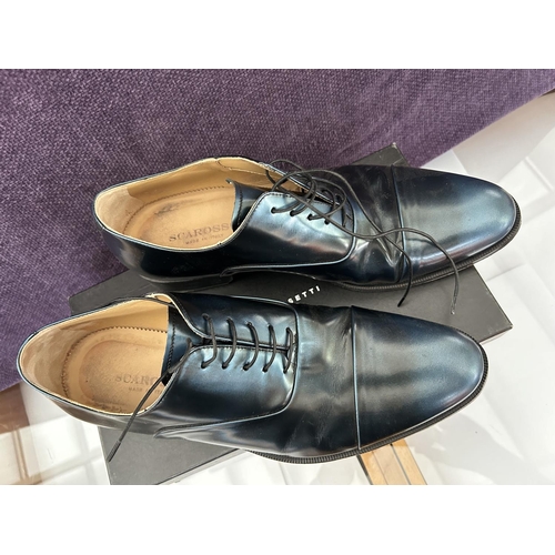 511 - Pair of Scarosso Italian Men's Black Leather Shoes Size 45