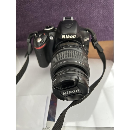 84 - Nikon D3200 Digital SLR Camera with 55-200 and 18-55 Lens, x2 Batteries