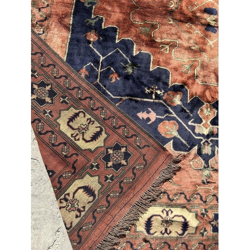 92 - Persian Hand Made Wool and Silk Large Carpet (270 x 244cm)