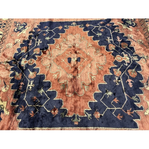 92 - Persian Hand Made Wool and Silk Large Carpet (270 x 244cm)