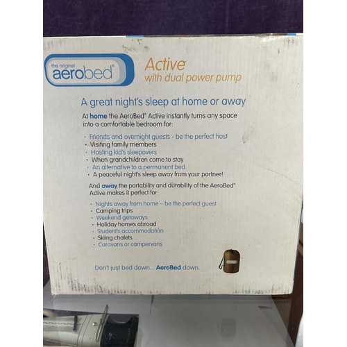 189 - 'Aerobed' Signle Inflatable Air Bed with Pump (Boxed)