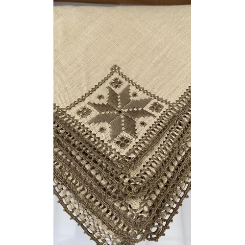 203 - x12 Traditional Cypriot Handmade Lefkaritika Linen Embroidery Napkins