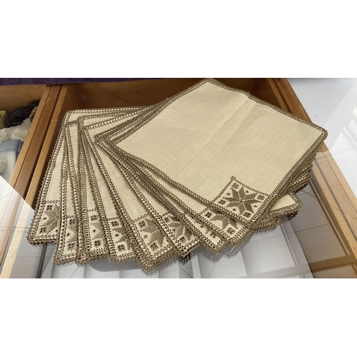 203 - x12 Traditional Cypriot Handmade Lefkaritika Linen Embroidery Napkins