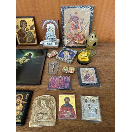 209 - Large Collection of Christian Orthodox Religious Icons and Other