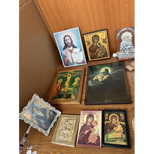 209 - Large Collection of Christian Orthodox Religious Icons and Other