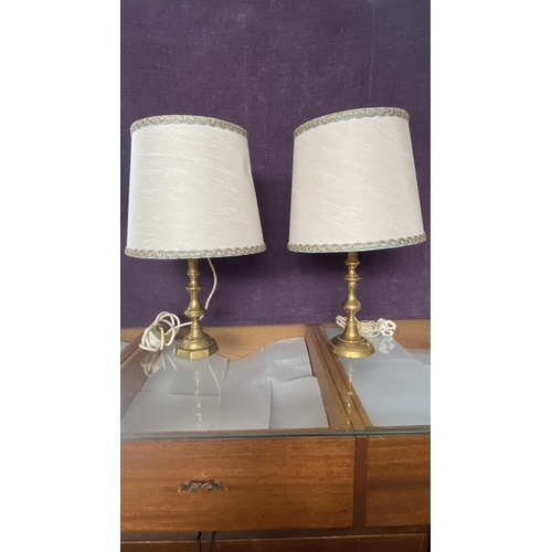 23 - x2 Art Deco Brass Table/Nightstand Lamps