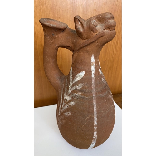 119 - Hand Made Vintage Clay Animal Shape Jug (524cm H.)