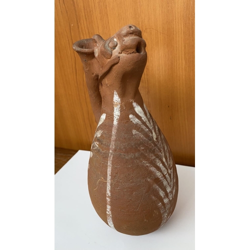 119 - Hand Made Vintage Clay Animal Shape Jug (524cm H.)