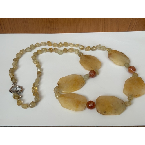 145 - Costas Giannopoulos & Son Red Stone Necklace