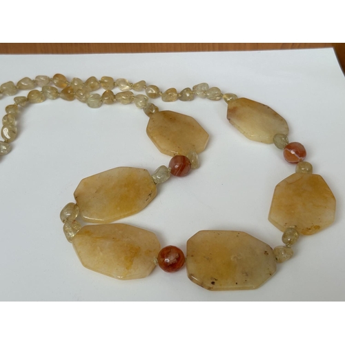 145 - Costas Giannopoulos & Son Red Stone Necklace