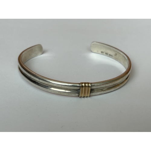 212 - Silver 925 with Gold Bracelet Stamped 585