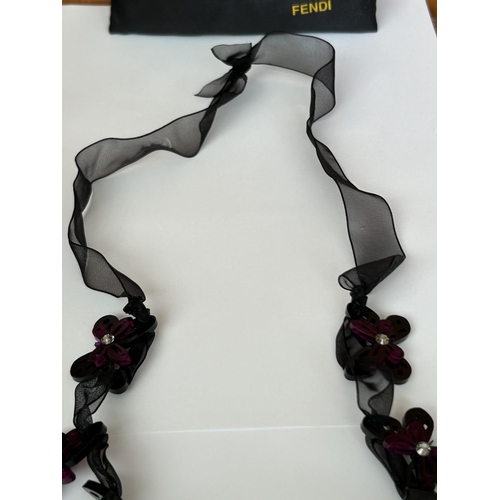 554 - Fendi Ribbon Necklace with Dust Bag