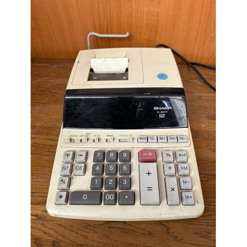 505 - Vintage Sharp Electric Calculator with Printout