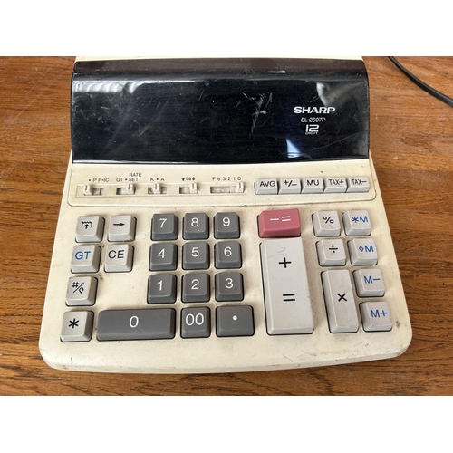 505 - Vintage Sharp Electric Calculator with Printout