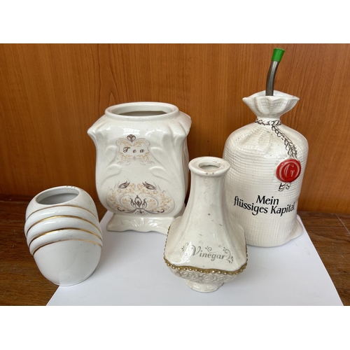 507 - x4 Vintage Porcelain Bottle and Vases - Taken Back on 19/11/2024