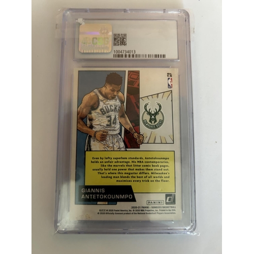 91 - Panini Donruss 2020-21 Net Marvels Giannis Antetokounmpo PSA 9 Mint