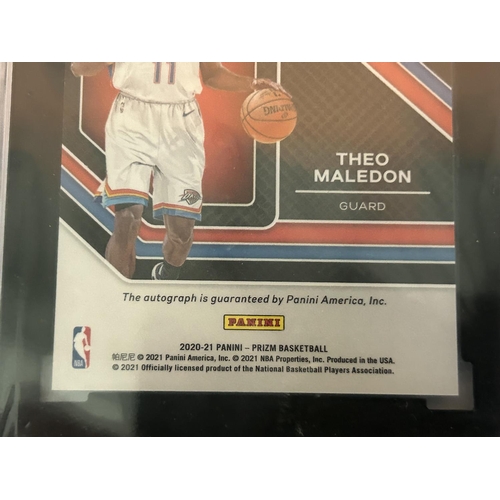 94 - 2020-21 Panini Prizm Theo Maledon RC Rookie Penmanship Silver Prizm SGC 10/9.5