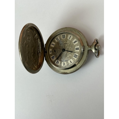 115 - Vintage Molnija Discovery Day Pocket Watch Made in USSR (Untested)