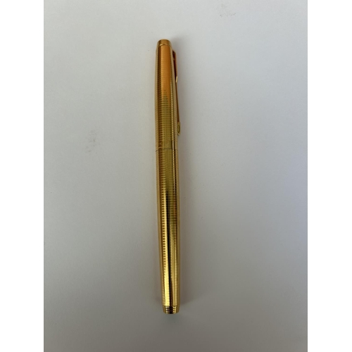 72 - Vintage Parker 14k Gold GF Cap & Barrel USA Fountain Pen