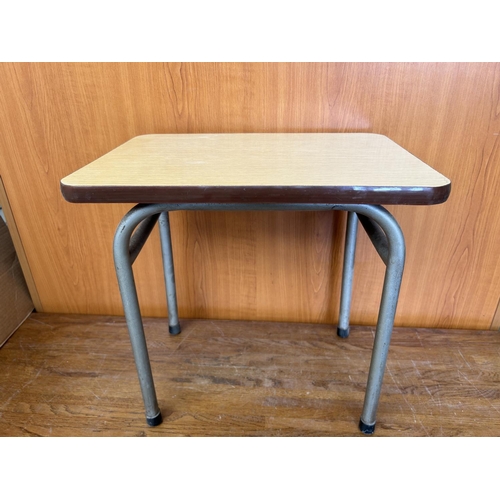 84 - Small 1970's Formica Top Side Table