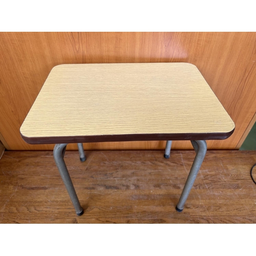 84 - Small 1970's Formica Top Side Table