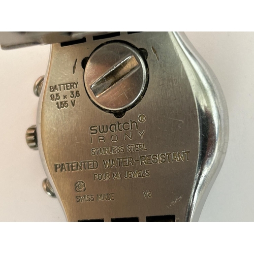 97 - Swatch Irony Swiss Made Stainless Steel Men's Watch (Untested)