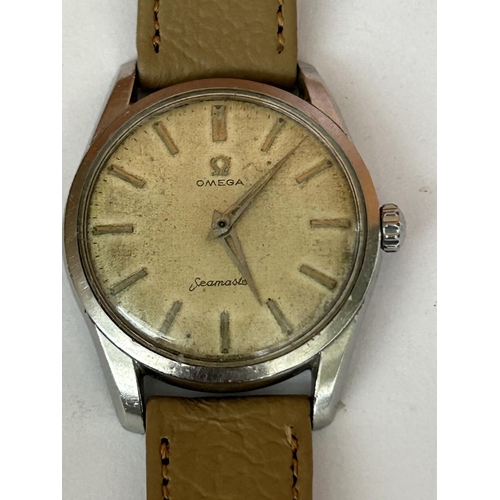 102 - Vintage Omega Seamaster Men's Watch with Leather Strap - Taken Back on 28/6/2024