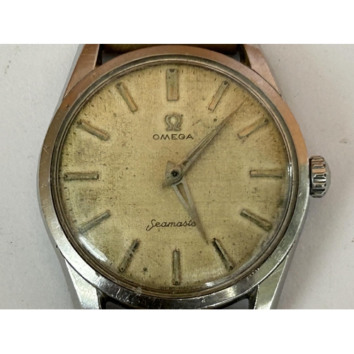 102 - Vintage Omega Seamaster Men's Watch with Leather Strap - Taken Back on 28/6/2024