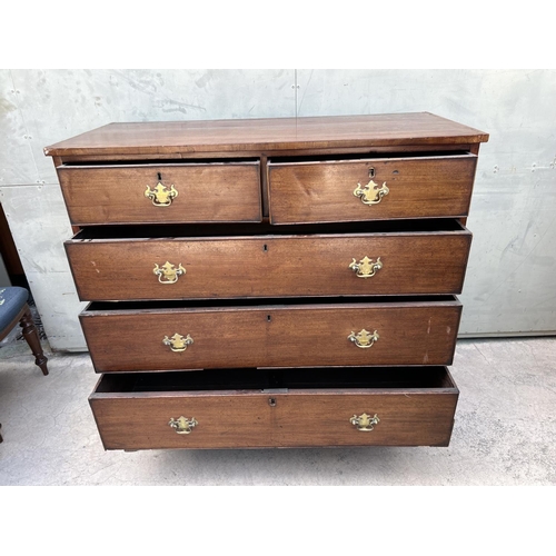 108 - Antique Victorian Mahogany Chest of 6 Drawers (110 W. x 50 D. x 107cm H.)