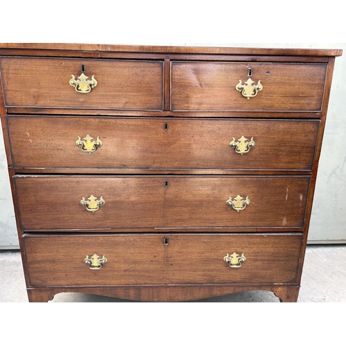 108 - Antique Victorian Mahogany Chest of 6 Drawers (110 W. x 50 D. x 107cm H.)