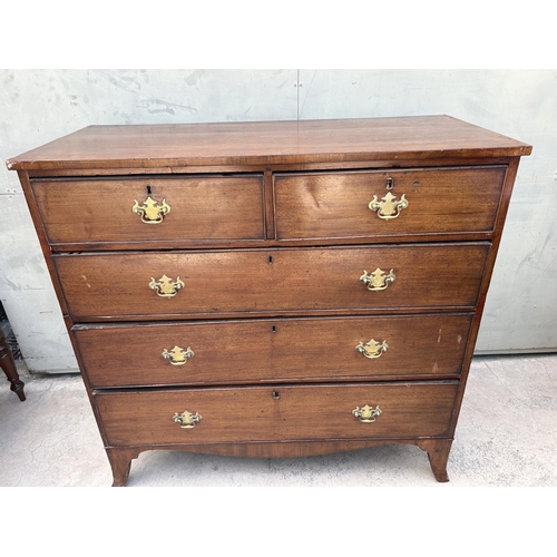 108 - Antique Victorian Mahogany Chest of 6 Drawers (110 W. x 50 D. x 107cm H.)