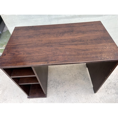 548 - Wooden Office Computer Desk (90 W. x 52 D. x 75cm H. - Top Needs Painting, See Picture)