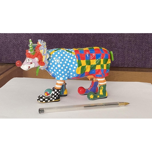 21 - Cow Parade Clown Cow Figurine