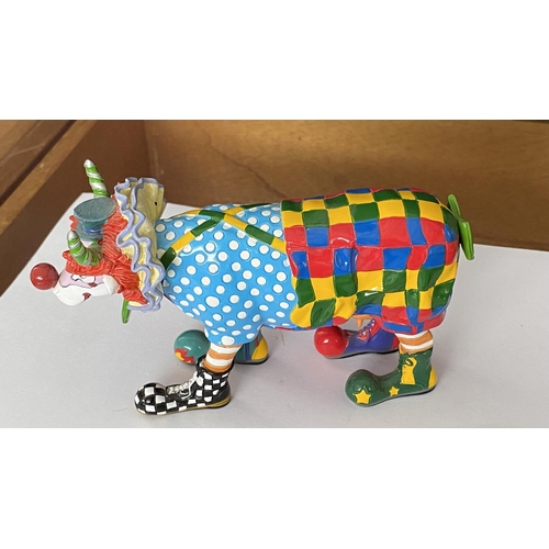 21 - Cow Parade Clown Cow Figurine