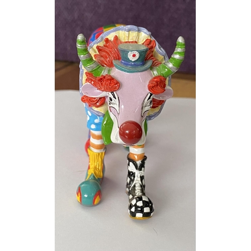 21 - Cow Parade Clown Cow Figurine