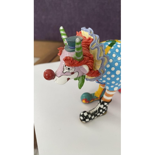 21 - Cow Parade Clown Cow Figurine