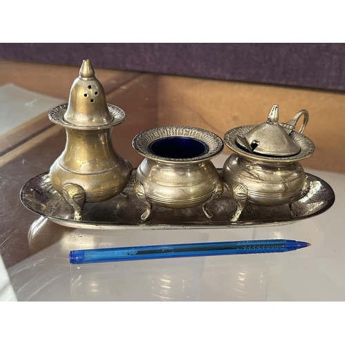 107 - Vintage Silver Plated Condiment Set Made in Germany